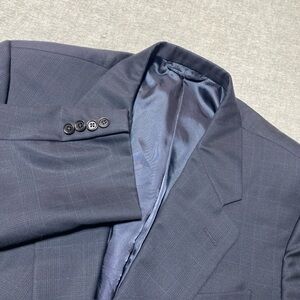 Hickey Freeman Men Blazer 42L Blue Canterbury Loro Piana Tasmanian Wool Vintage‎
